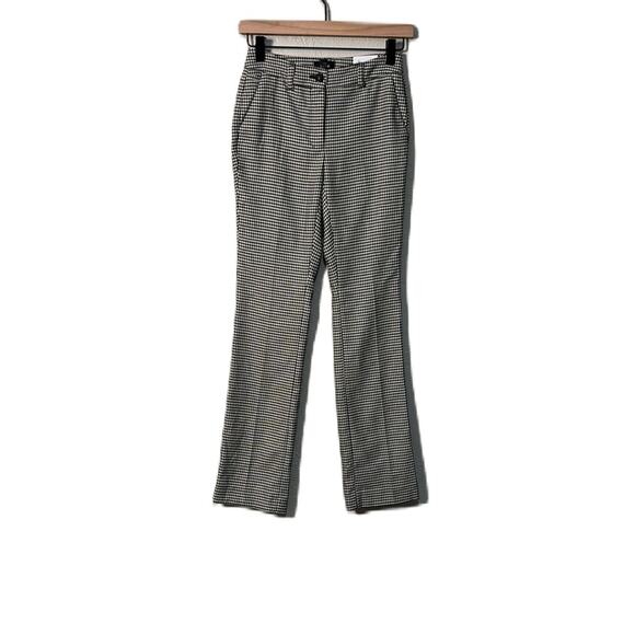 White House Black Market The Slim Black and White Trousers Houndstooth 00P - Picture 1 of 11